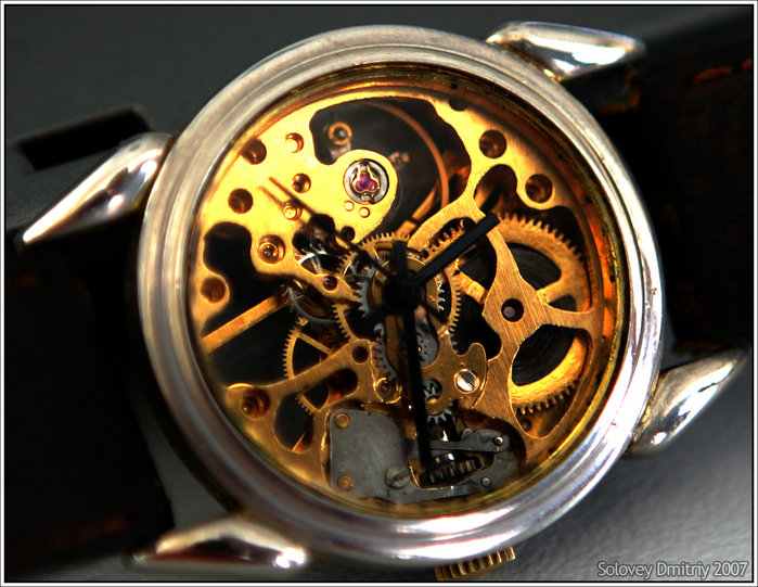 скелетон - часы - оригинал