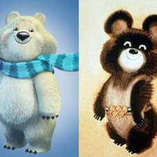 Схема вышивки «олимпийские медведи»