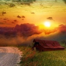 Схема вышивки «закат»