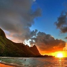 Схема вышивки «закат»