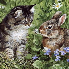 кот и заяц