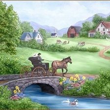 Схема вышивки «Пейзаж»