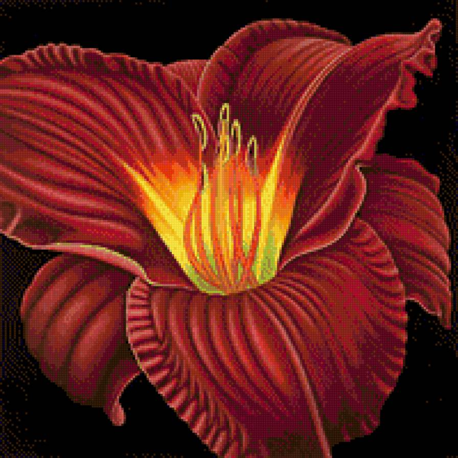 Красный цветок, лилии - подушка, красный цветок, лилии, флора, природа, цветы - предпросмотр