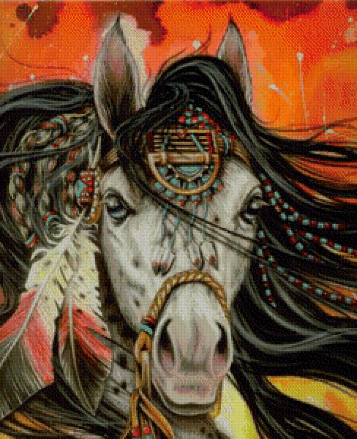 лошадь - картина лошади - предпросмотр