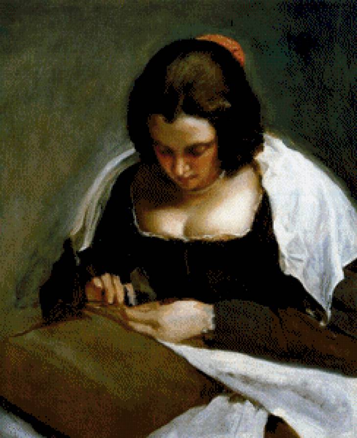 Вышивальщица.Веласкеа Диего - веласкес, женщины, живопись - предпросмотр