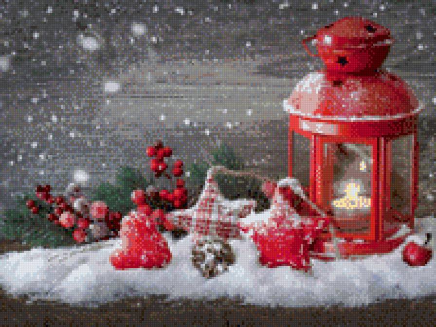 новогоднее настроение - натюрморт, свеча, новый год - предпросмотр