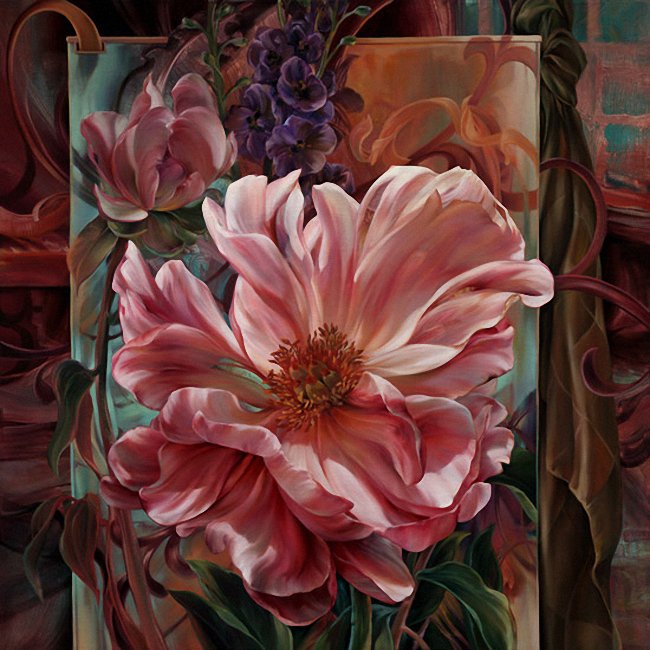 A Tapestry for Joanne - розовый, пион, цветы - оригинал