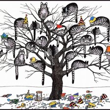 Схема вышивки «котики»