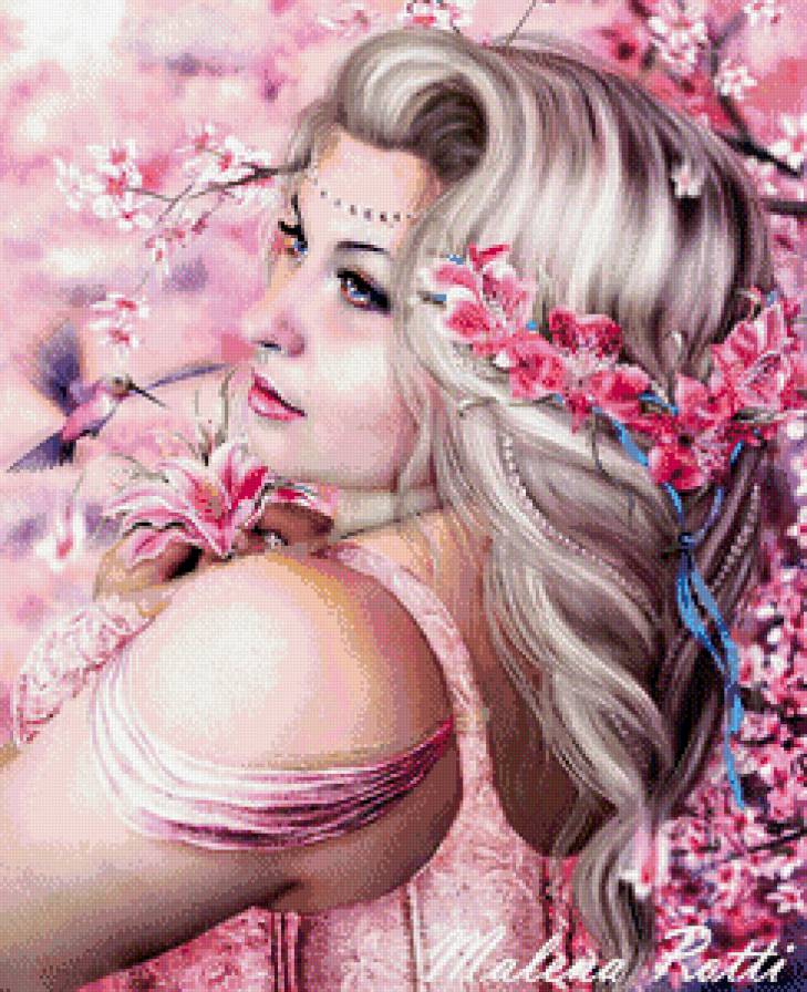 Богиня Флора - девушка, красавица, богиня, дама, фэнтези - предпросмотр