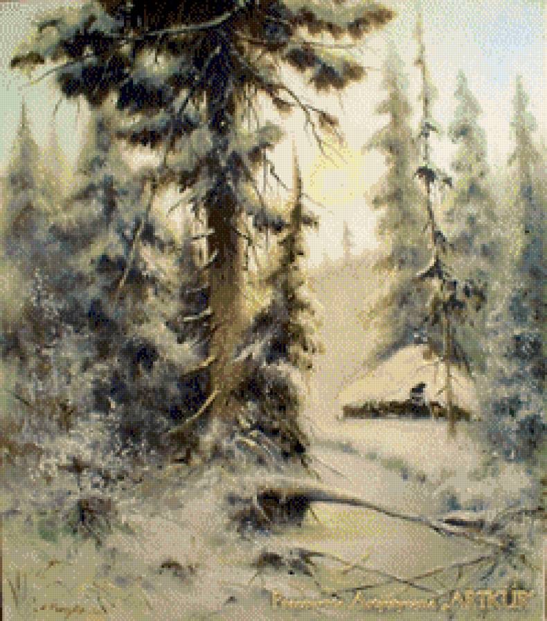 Krzysztof Kurzydlak-Zima - las, zima, pejzaz - предпросмотр