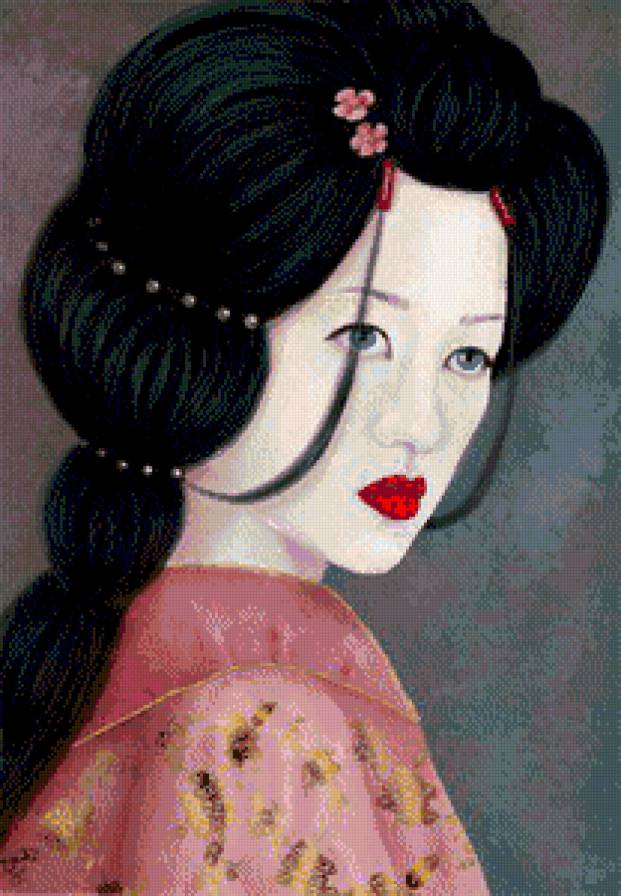 портрет гейши - восток - предпросмотр