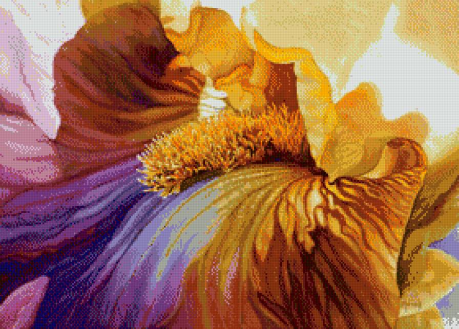 диптих "Ирис" - диптих, натюрморт, цветы - предпросмотр