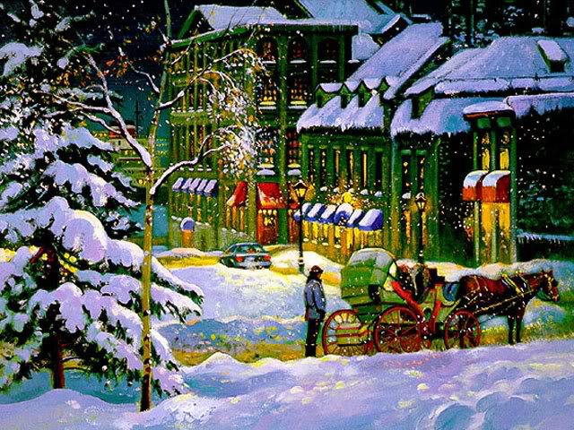 зимой - картина - оригинал