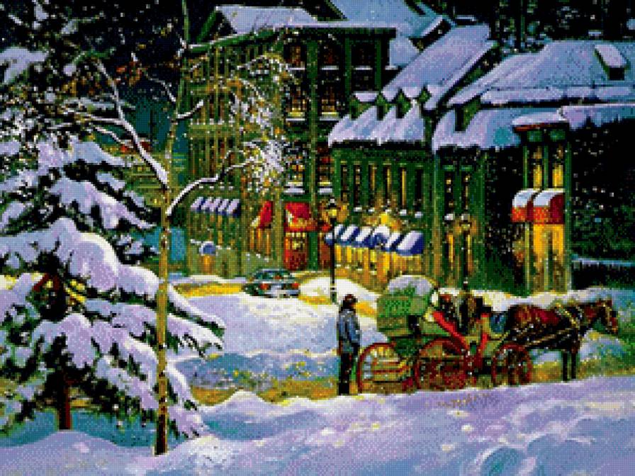 зимой - картина - предпросмотр