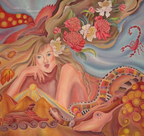 Девушка змея - змея.скорпион, девушка - оригинал