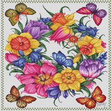 Оригинал схемы вышивки «цветы» (№578625)