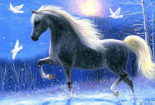 Красавица-лошадка - животные, лошади, пейзаж - оригинал
