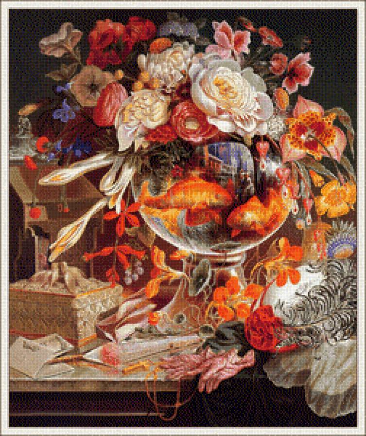 Fishbowl Fantasy - натюрморт, розы, цветы, букет - предпросмотр