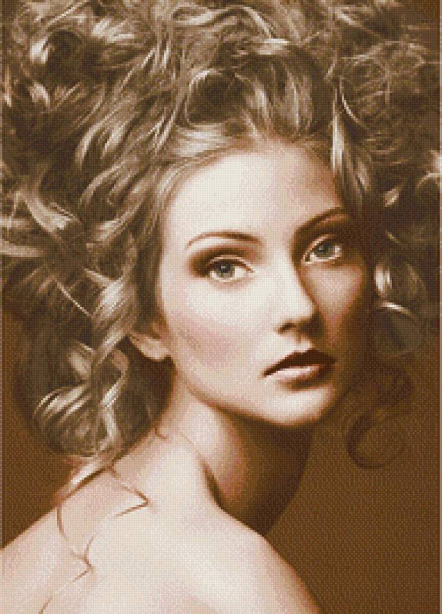 Девушка - девушка, монохром, красавица, дама - предпросмотр