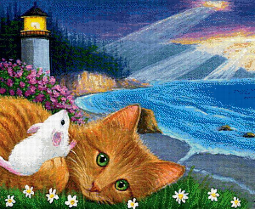 Кошки-мышки - животные, мышки, кошки - предпросмотр