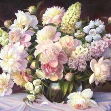 Схема вышивки «Пионы»