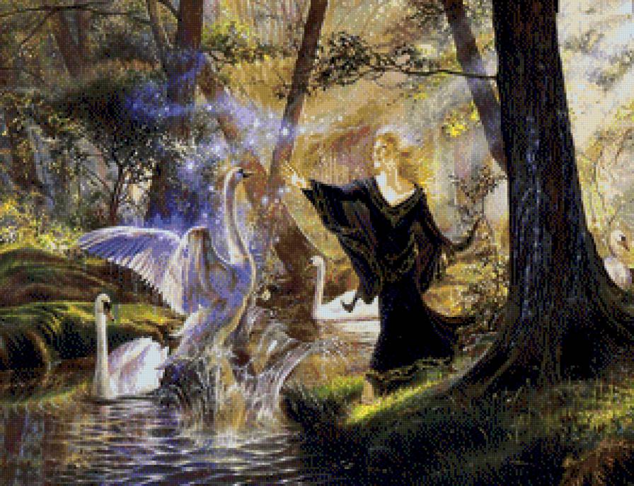 чары - люди, вода, лебеди, лес - предпросмотр