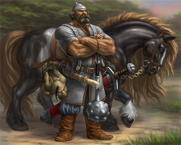 Богатырь - сказки, лошадь, богатырь - оригинал