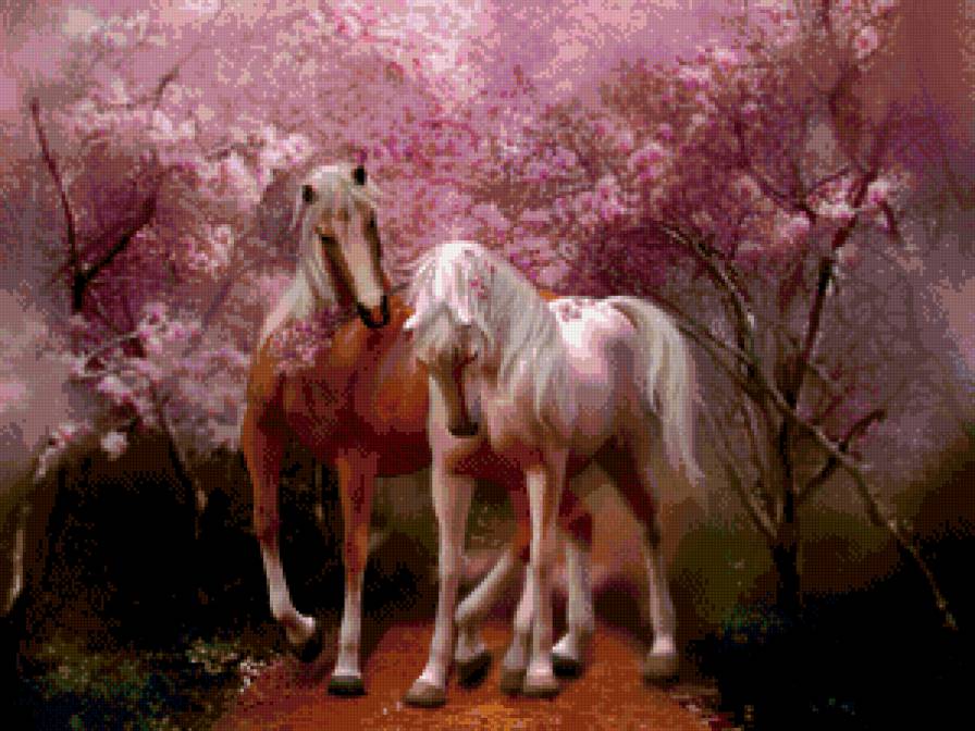 лошади - природа, лошади, романтика - предпросмотр