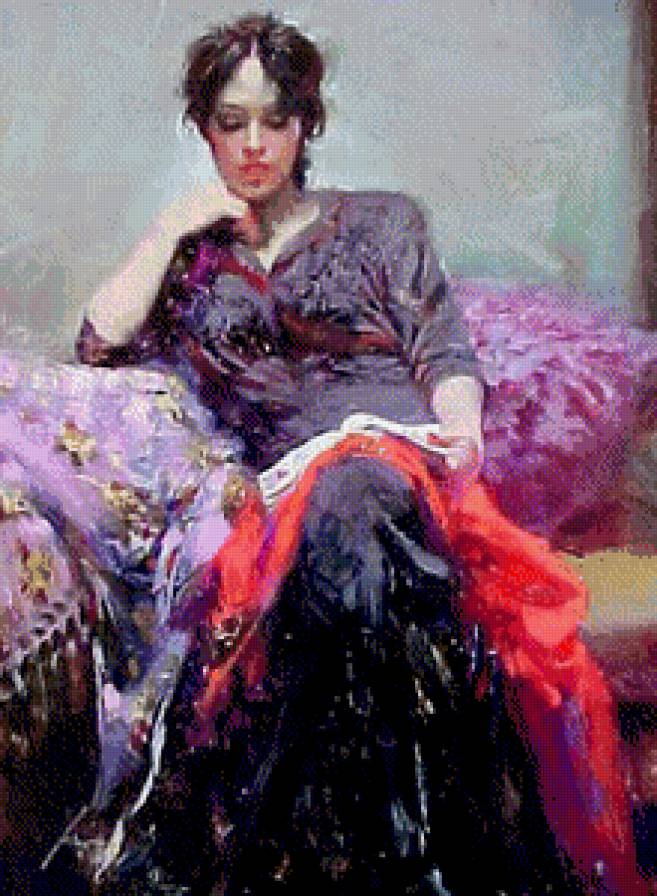 Портрет молодой женщины. Пино Даэни - живопись, пино даэни, женщины - предпросмотр