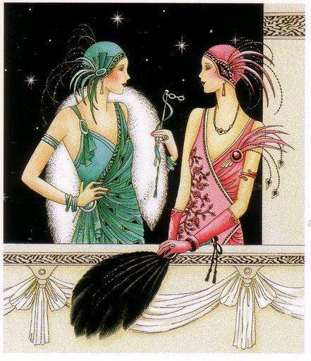 дамы эпохи - ретро - оригинал