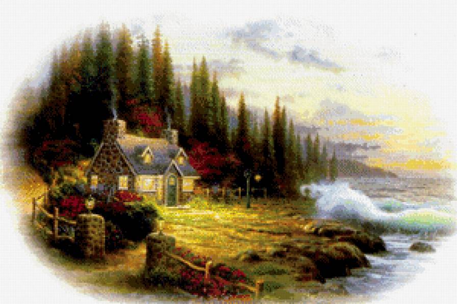 №579952 - домик, thomas kinkade - предпросмотр