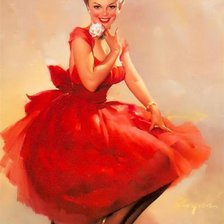 ретро красавица