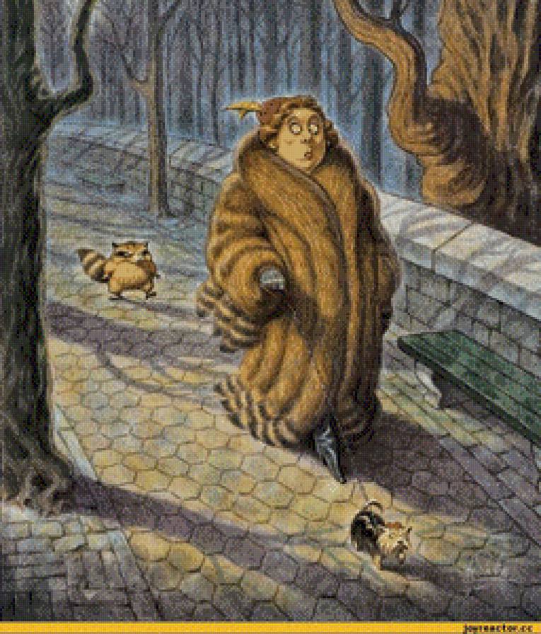 Мстительный енот - шуба, еноты, енот - предпросмотр