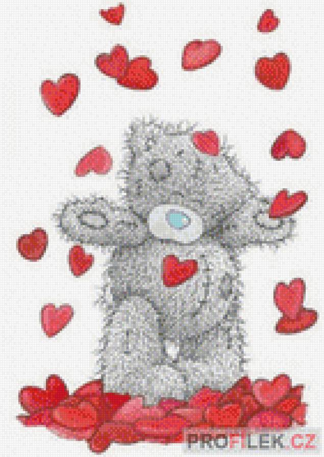 Тедди - медведь, сердце - предпросмотр