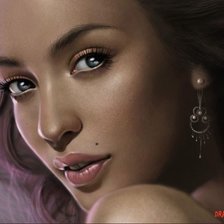 Схема вышивки «Девушка»