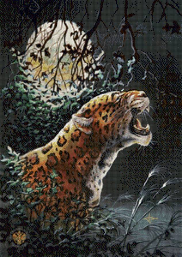 лунная ночь - картина - предпросмотр