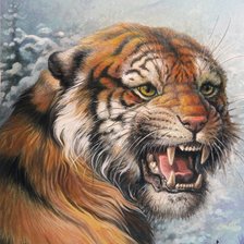 Схема вышивки «тигр»