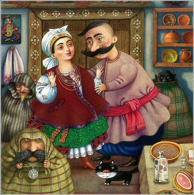 Ночь перед рождеством - украинские мотивы, мужчина, женщина, любовь - оригинал