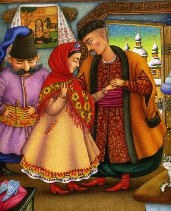 Ночь перед рождеством - мужчина, женщина, любовь, украинские мотивы - оригинал