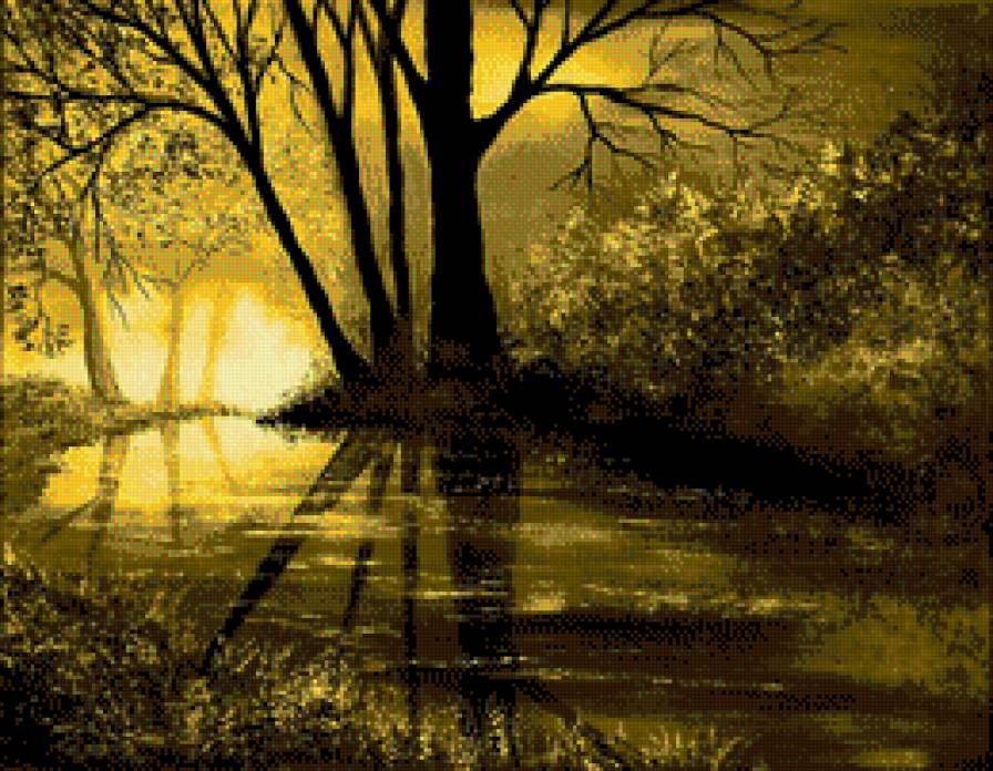 Волшебство художницы ANN MARIE BONE - пейзаж, лес, деревья - предпросмотр