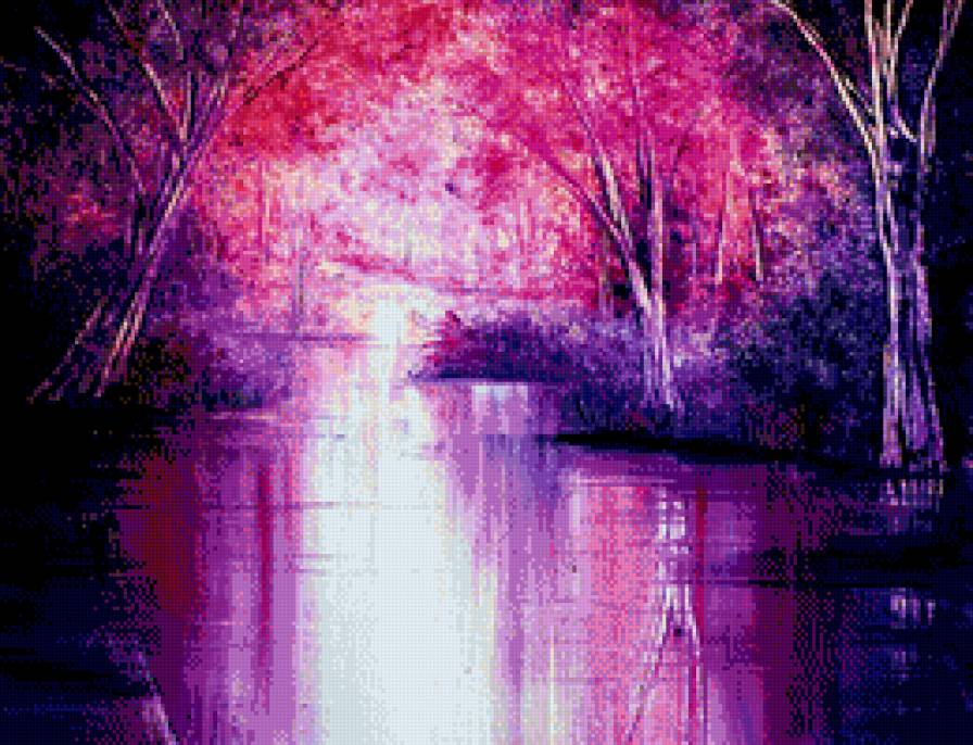 Волшебство художницы ANN MARIE BONE - вода, пейзаж, фентези, лес - предпросмотр