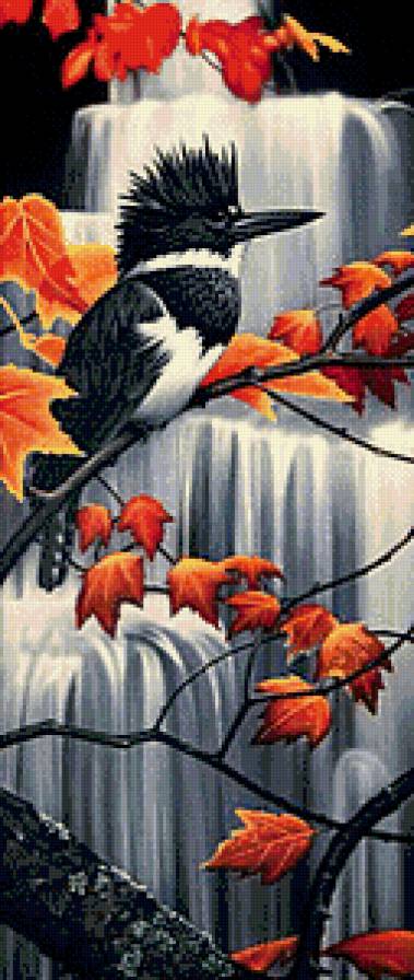 Птичка на ветке - птицы - предпросмотр