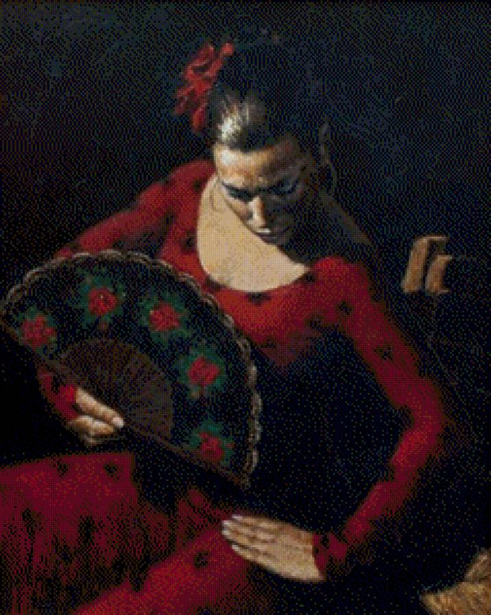 Танцовщица.Фабиан Перез - фабиан перез, танец, живопись - предпросмотр