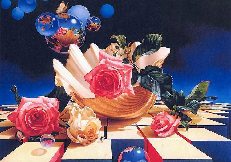 абстракция - розы, абстракция - оригинал