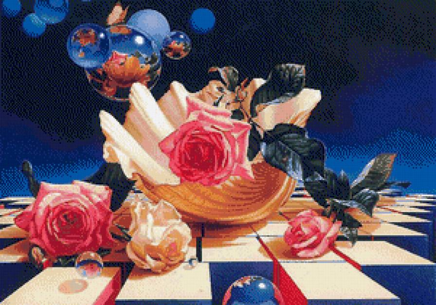 абстракция - розы, абстракция - предпросмотр