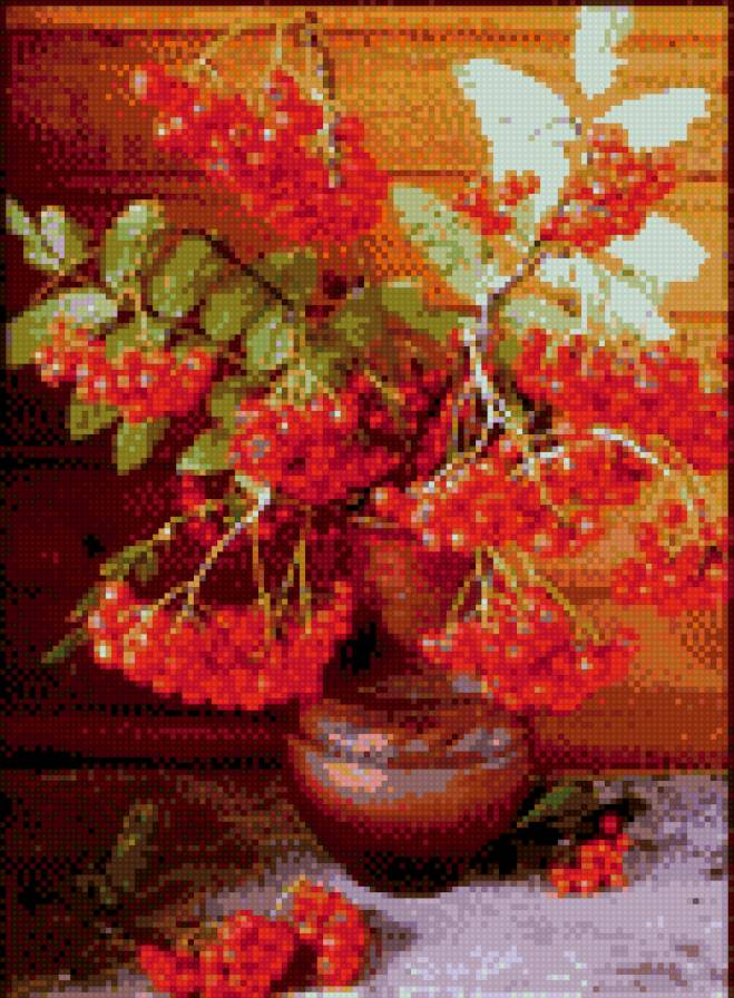 Рябина в вазе - предпросмотр