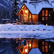 Схема вышивки «ЗИМНИЙ КОТЕДЖ»