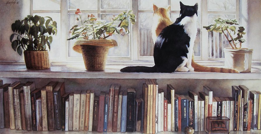 Кошки.Стив Хэнкс - кошки, живопись, стив хэнкс - оригинал