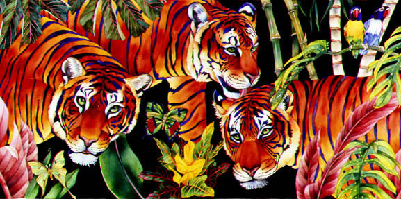 тигры - картина - оригинал