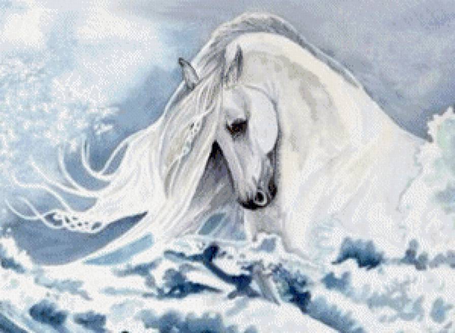 конь - картина фэнтэзи - предпросмотр